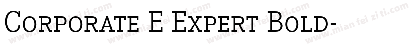 Corporate E Expert Bold字体转换
